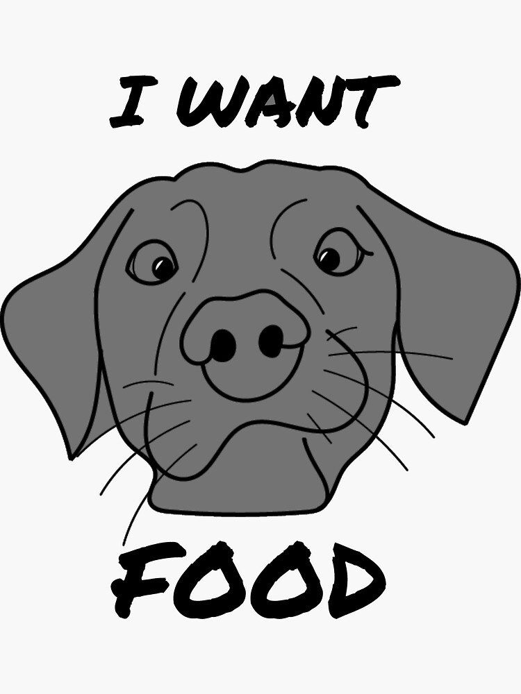 "hungry dog" Sticker for Sale by LCDESIGNS212 Redbubble