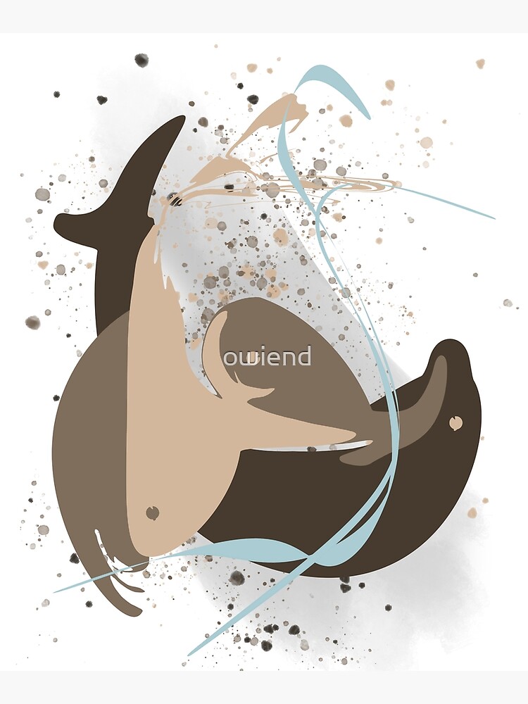 Dolphins having fun - abstract shapes by owiend