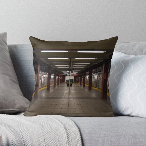 New York Subway Throw Pillow