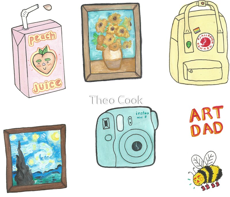 "artsy Sticker Pack" Stickers By Theo Cook | Redbubble