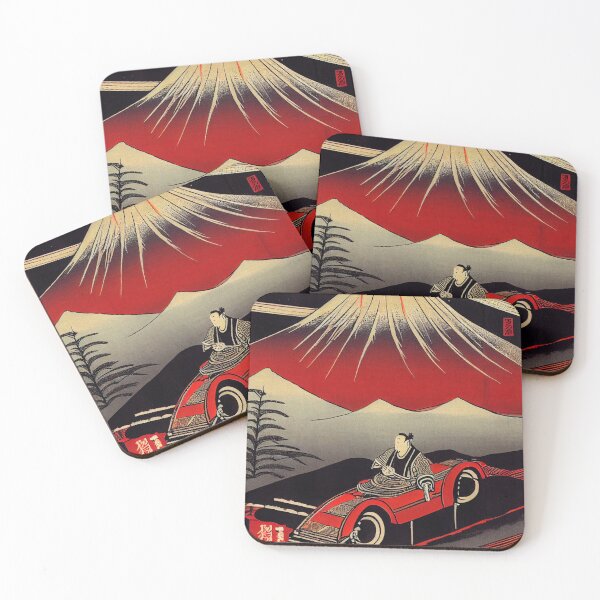 Item preview, Samurai in a red car designed and sold by inkMortar.