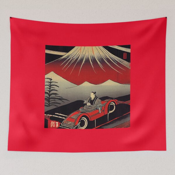 Item preview, Samurai in a red car designed and sold by inkMortar.