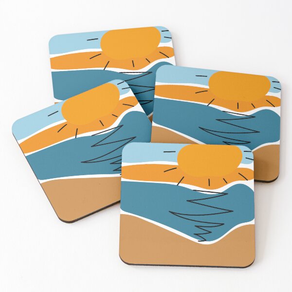 Item preview, Abstratos duna paisagem sol poente lago azul designed and sold by GirlaineSQ.