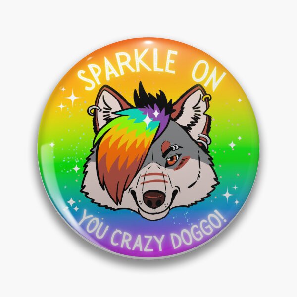 Item preview, Sparkle On You Crazy Doggo designed and sold by Stray Songdog.