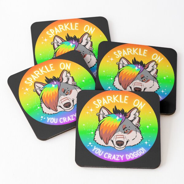 Item preview, Sparkle On You Crazy Doggo designed and sold by Stray Songdog.