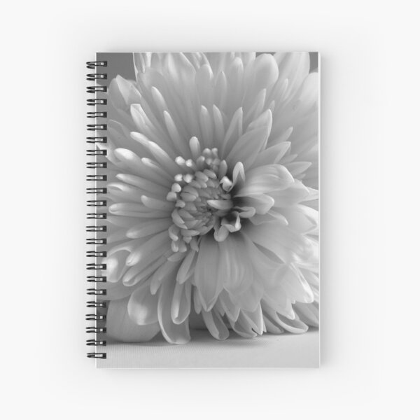 Nostalgia White Peony Flower Spiral Notebook
