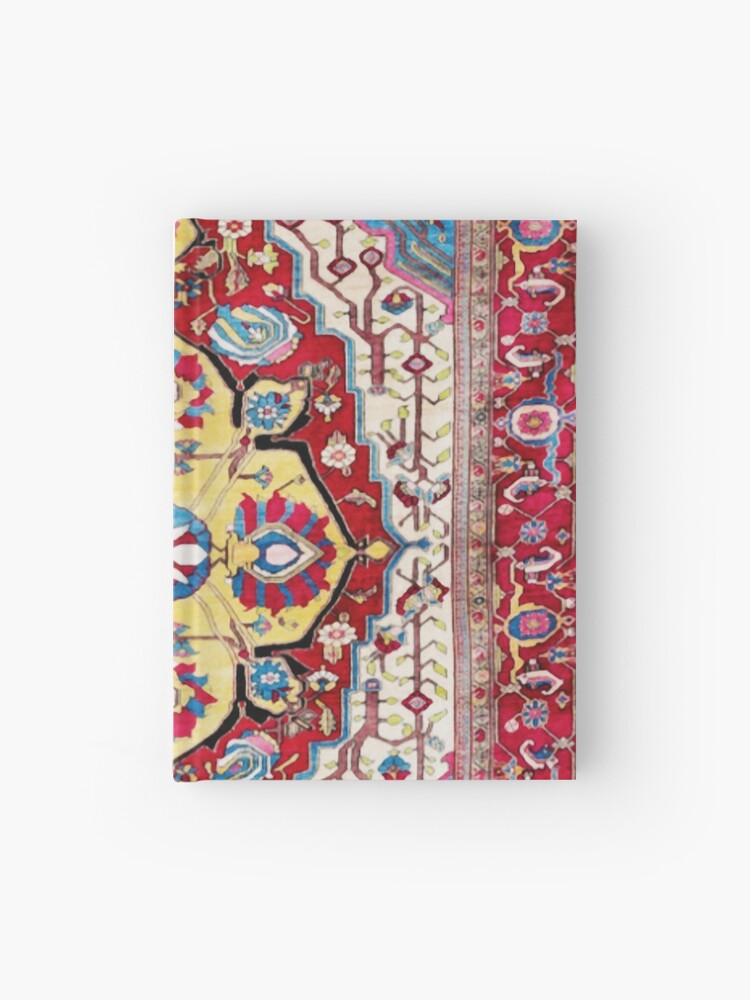 Silk Ferahan Arak Persian Rug Print Hardcover Journal