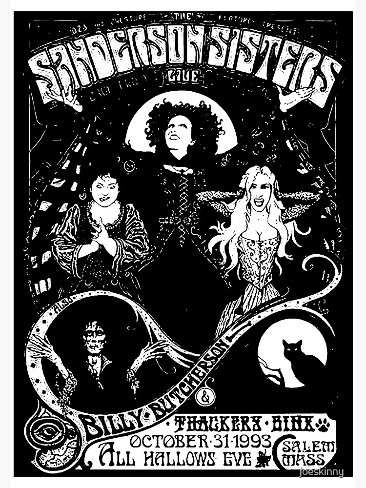 "Sanderson Sisters Vintage Tour Poster TShirt" Canvas Print for Sale by joeskinny Redbubble