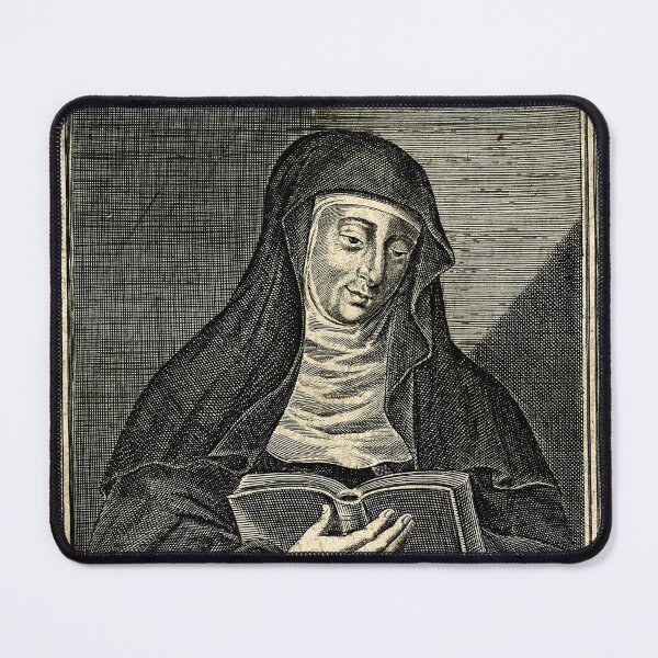 Item preview, Saint Hildegard von Bingen Portrait Etching designed and sold by softbluehum.