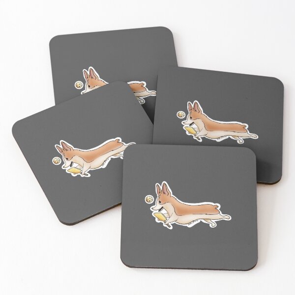 Artikelvorschau, Corgi, der sein/ihr Pickleball auf Holzkohlenschwarzem mit weißer Kontur jagt entworfen und verkauft von Heather van der Dys.