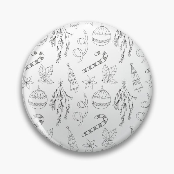 Artikelvorschau, Weihnachtsdekor-Muster mit Candycane und Ornamenten entworfen und verkauft von SixelaDesign.