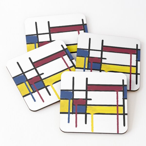 Item preview, Copy of Dripping De Stijl Composition (white rectangles) designed and sold by marg-board.