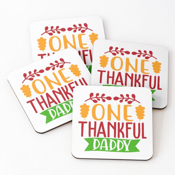 Item preview, One Thankful Daddy | Happy Thanksgiving Daddy Mommy and family greetings and quotes | gifts for thanksgiving and christmas lovers designed and sold by ThanksVibe.