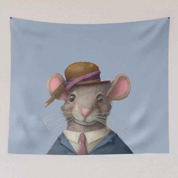 Item preview, Rat Nursery art, dapper rat watercolor art, rat watercolor painting, watercolor rat, rat art, mouse art, mouse art print, watercolor pet portrait, animal portrait designed and sold by Artsareus.
