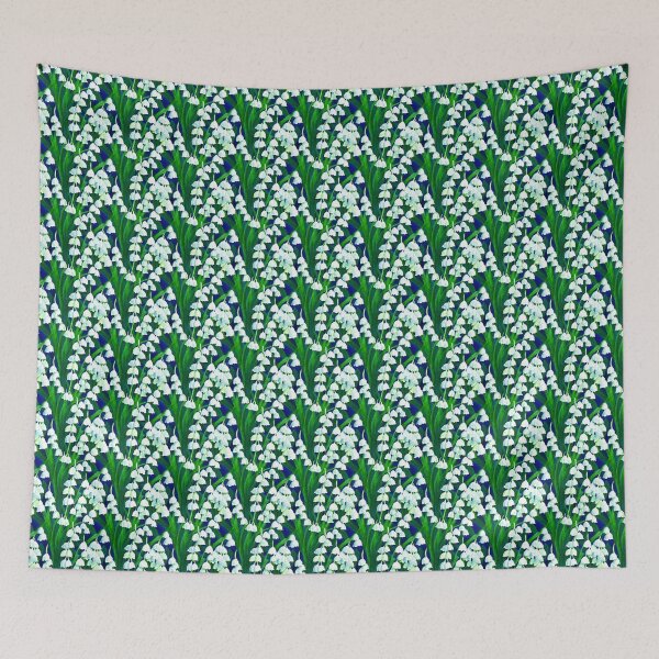 Item preview, Lily of the Valley pattern,watercolor painting designed and sold by patterncrow.