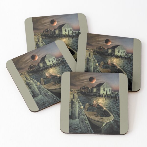 Item preview, Delmarva Fishing Village at Night designed and sold by nbrandsberg.