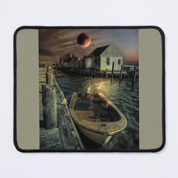 Item preview, Delmarva Fishing Village at Night designed and sold by nbrandsberg.