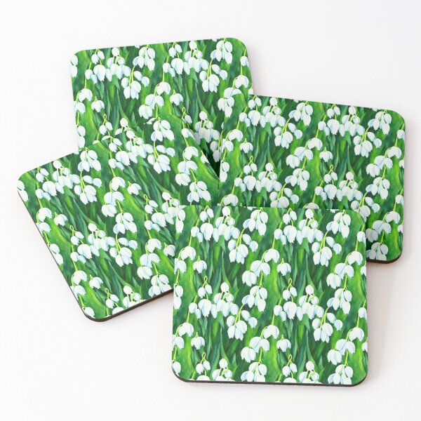 Item preview, Lily of the Valley watercolor painting designed and sold by patterncrow.