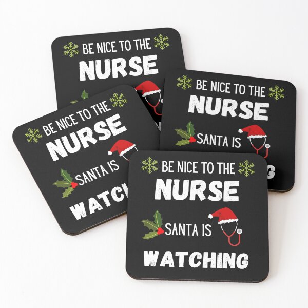 Item preview, Funny Nurse Christmas, Be Nice To The Nurse Santa Is Watching, Funny Nurse Gift, Nursery School Tee designed and sold by Diferenty Shop  ⭐⭐⭐⭐⭐.