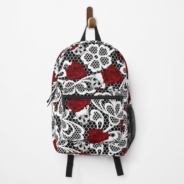 Item preview, Lace with skull and red roses designed and sold by Fitandstylish.