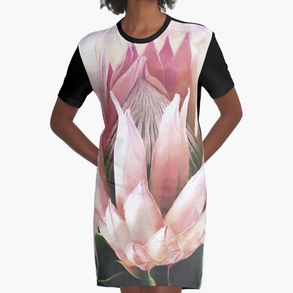 Protea Graphic T-Shirt Dress