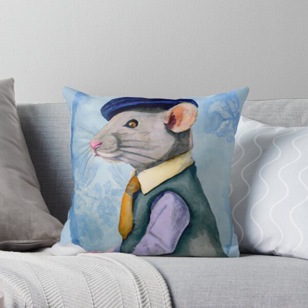 Item preview, Dapper rat watercolor art, rat watercolor painting, watercolor rat, rat art, mouse art, mouse art print, watercolor pet portrait, pet animal portrait designed and sold by Artsareus.