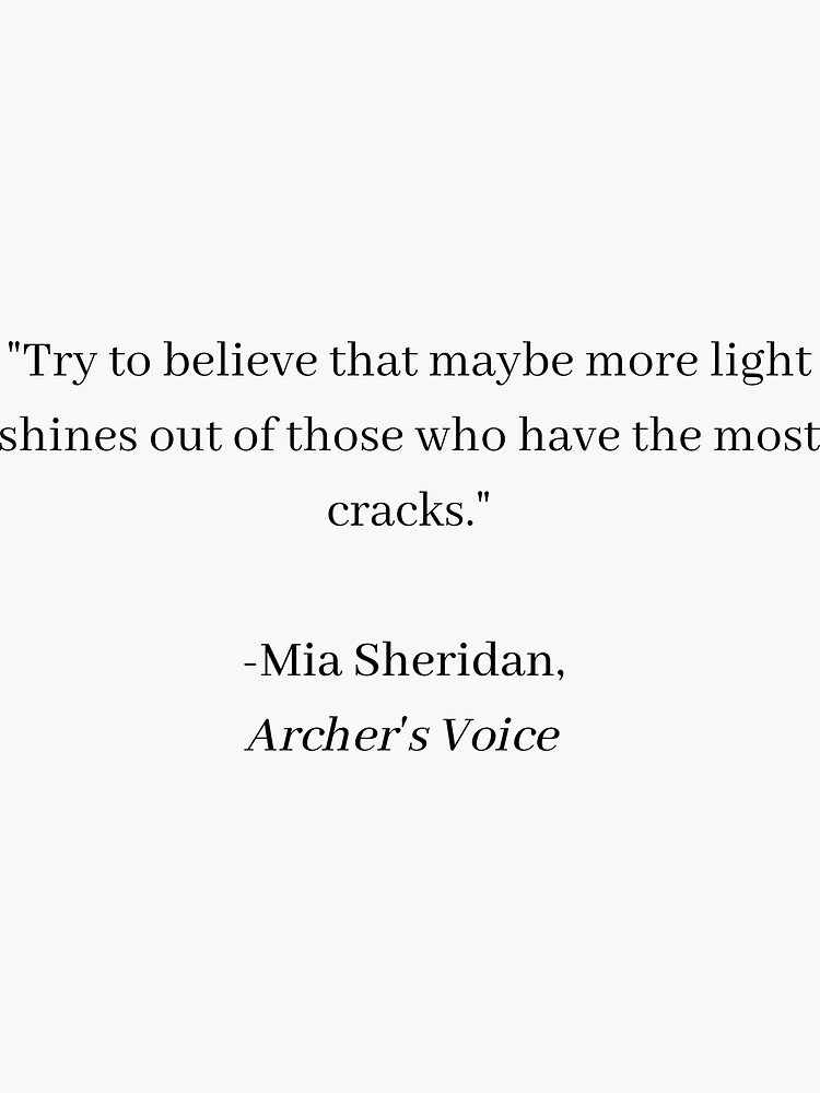 "Archer's Voice Book Quote Sticker" Sticker for Sale by gracegn