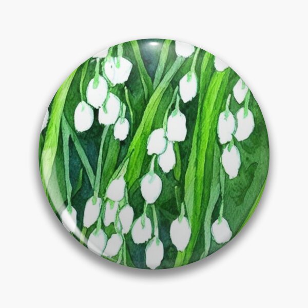 Item preview, Lily of the Valley watercolor painting designed and sold by patterncrow.