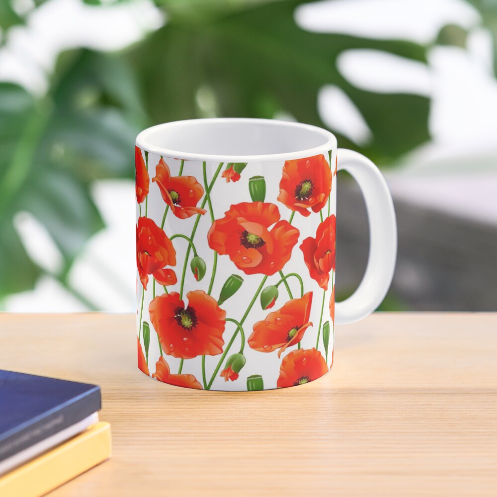 "Beautiful Red Poppy Flowers" Coffee Mug for Sale by Makanahele Redbubble