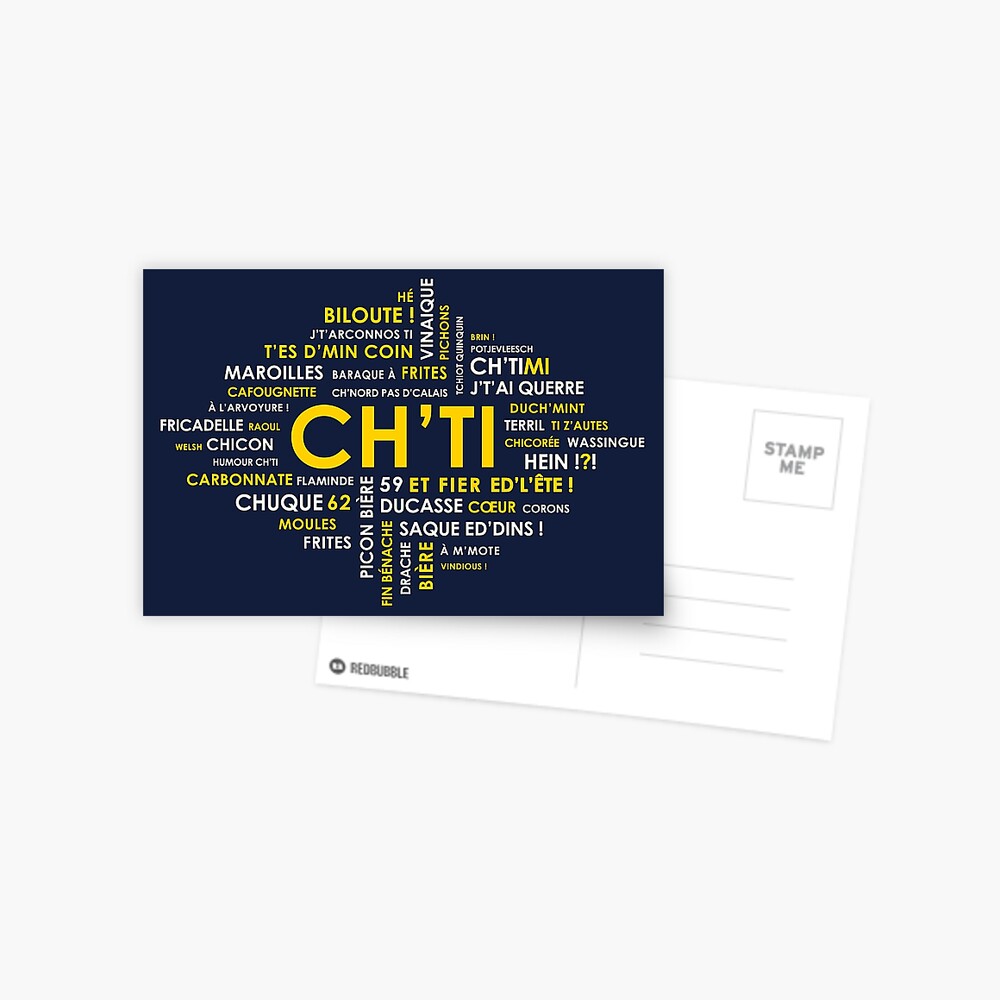 Carte De Vœux Ch Ti Par Humour Chti Redbubble