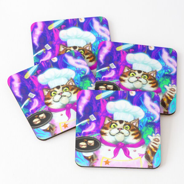 Item preview, Cat Chef 01 - Dreamy Rainbow Culinary Feline designed and sold by Anna R. Reyes.