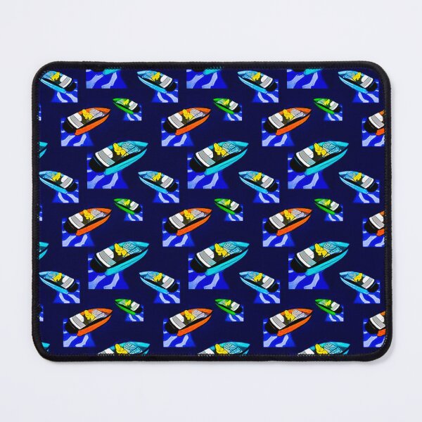 Item preview, Blue Boats Boating Orange Teal designed and sold by ChristinasMess.