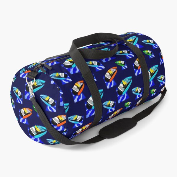Item preview, Blue Boats Boating Orange Teal designed and sold by ChristinasMess.