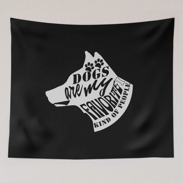 Item preview, Dogs Are My Favorite Kind Of People Dog Lover Silhouette Doggie Paws designed and sold by CarantinedChaos.
