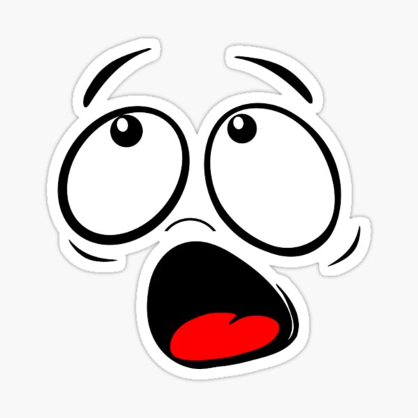 Animated Scared face | Sticker