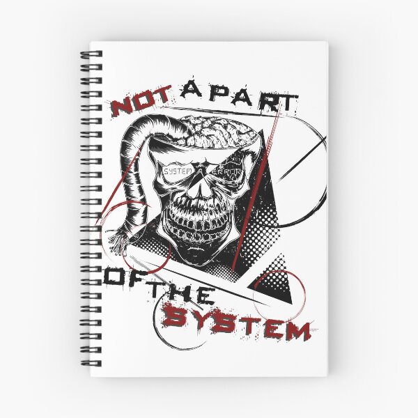 Item preview, "Not a part of the system" Trash Polka Skull designed and sold by The Bad Karma Conncection.