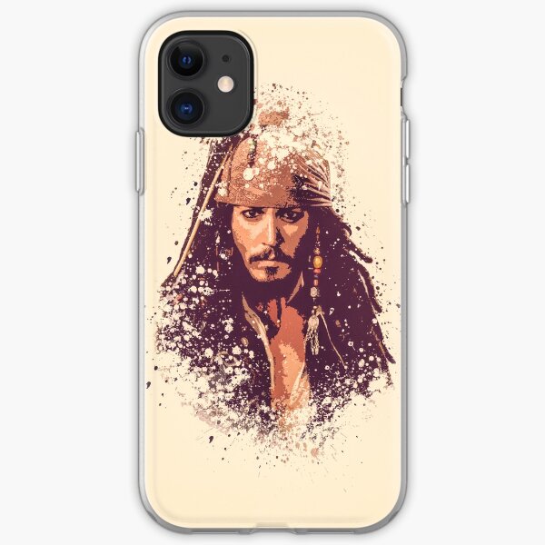 Pirates of the Caribbean, Jack Sparrow splatter iPhone Soft Case