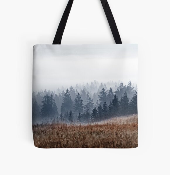 Lost In Fog All Over Print Tote Bag