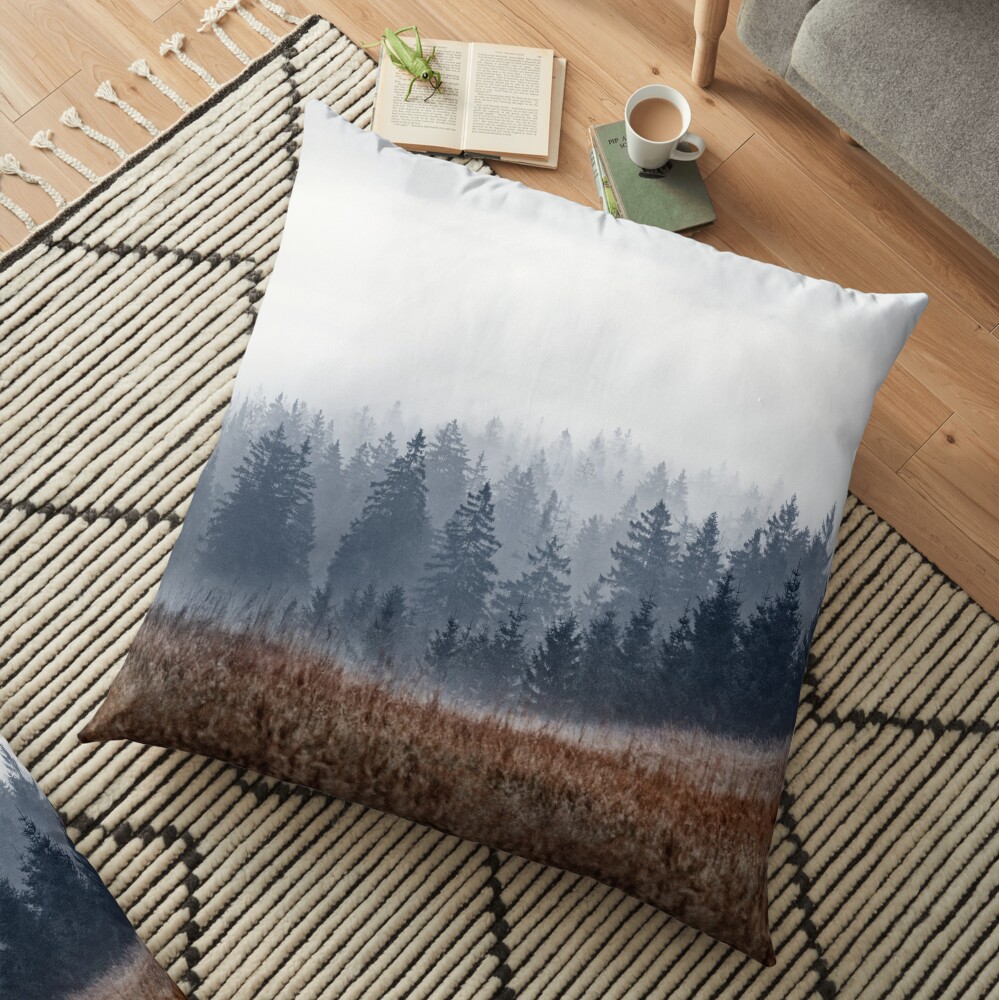 Lost In Fog Floor Pillow