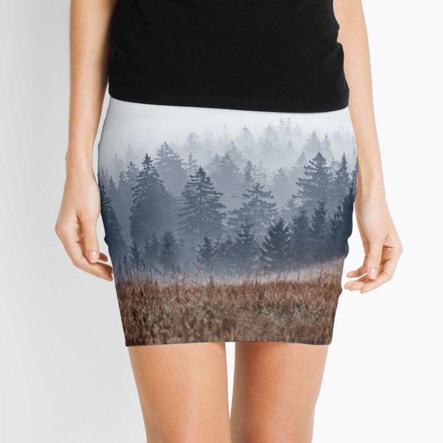 Lost In Fog Mini Skirt