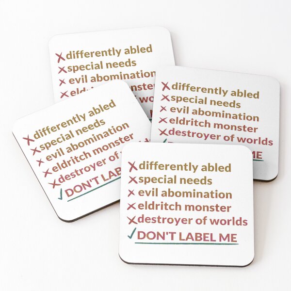 Item preview, Disabled Monster: Don't Label Me designed and sold by Optimist Jenna: Neurodivergent Designs.