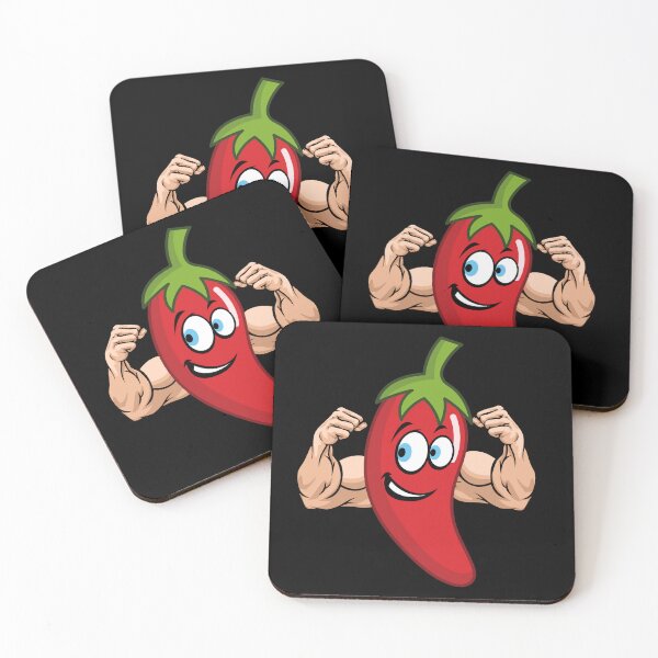 Item preview, Hot Chili Pepper with muscles - funny -  designed and sold by Hageeer.