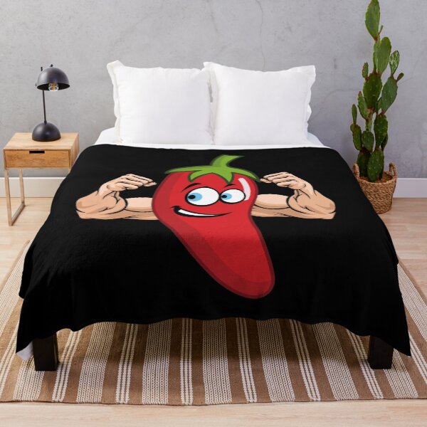 Item preview, Hot Chili Pepper with muscles - funny - designed and sold by Hageeer.