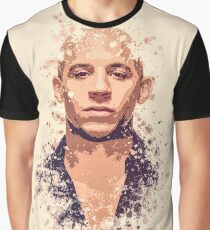 Camiseta gráfica Pintura de salpicaduras Vin Diesel