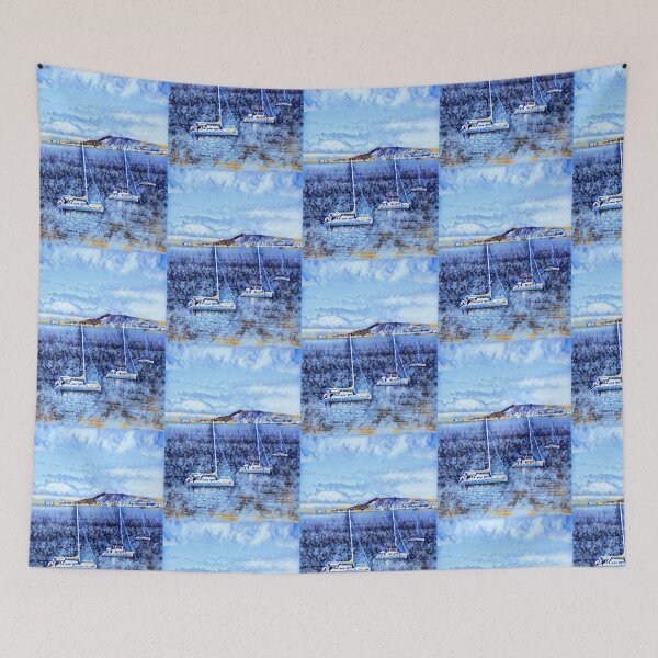 Item preview, Yachts in the ocean- snow effect designed and sold by shiroi-okami.
