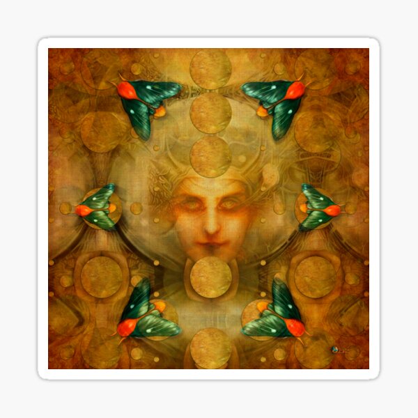 "Art Deco II The Chimera (Moth)" Pegatina