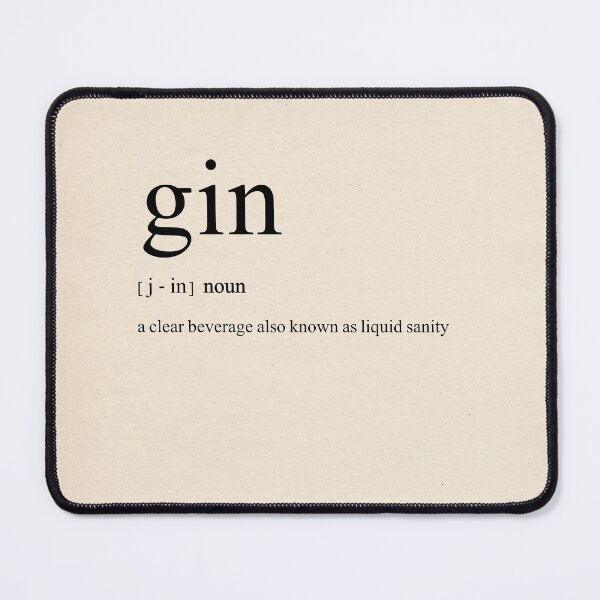 Item preview, 'Gin - a clear beverage also known as liquid sanity' - Dictionary Definition / Quote onto Book Page designed and sold by R Bex.
