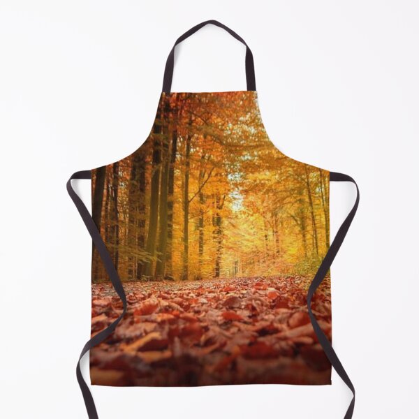 Item preview, Colourful autumn forest with dry fallen orange leafs designed and sold by Durgaa D.