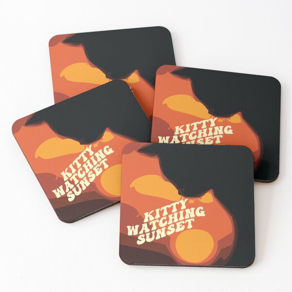 Item preview, Cat Watching Sunset:- Kitty Cat Looking at Sunset designed and sold by typoinspired.