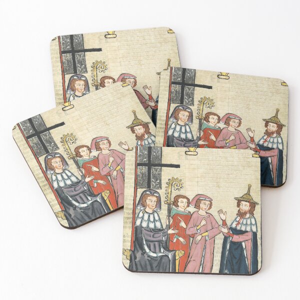 Item preview, Medieval People from an Ancient Illuminated Manuscript designed and sold by IlluminatedPage.